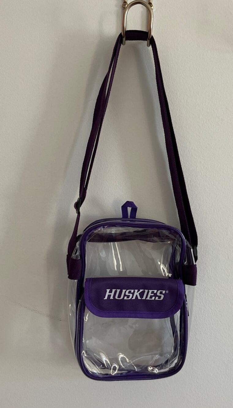 UW Huskies Clear Waterproof Crossbody Bag